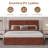 Upholstered Platform Bed Frame, Headboard & Wooden Slats, No Box Spring Needed-2061712545-2061712543