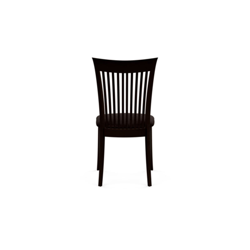 Sarah Upholstered Dining Chair, Smoke Cherry, Ebony Leather