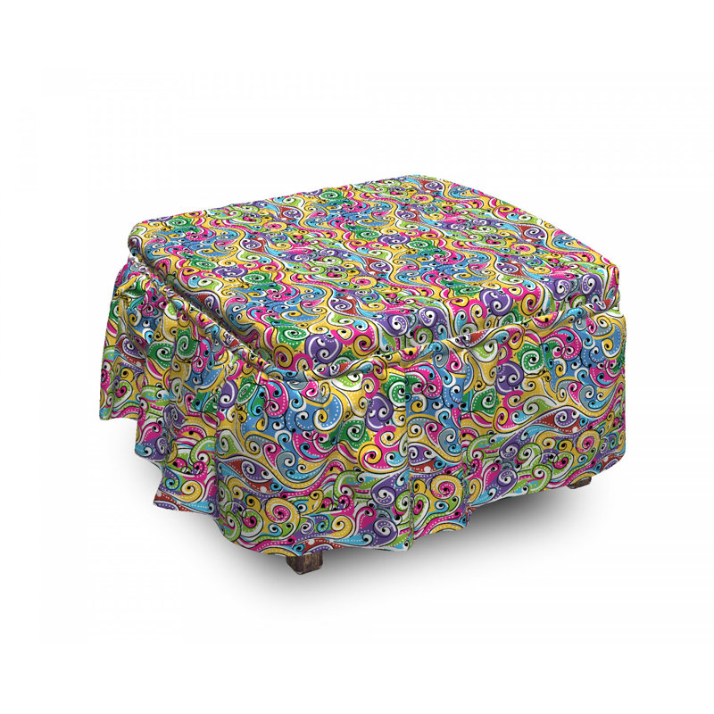 Box Cushion Ottoman Slipcover