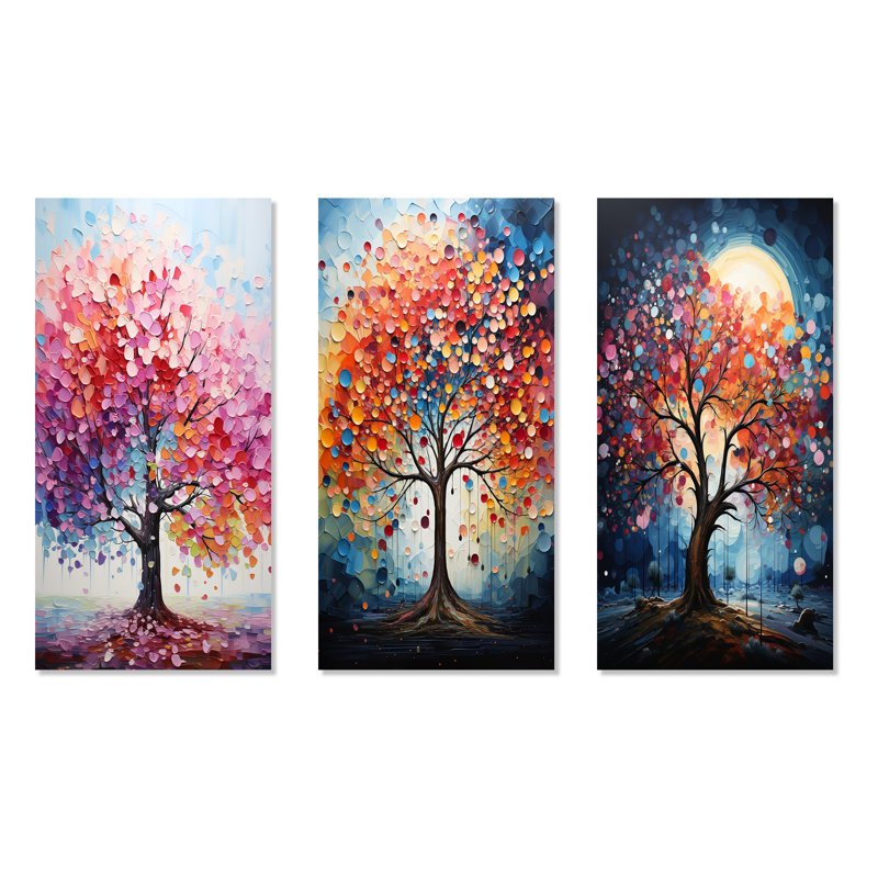 Arbre d'érable coloré Melody, H 28 po x l 36 po, Toile tendue