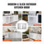 Armoire de rangement encastrée avec loquets magnétiques Premium en acier inoxydable 33 po x 22 po pour îlot de cuisine Premium