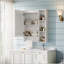 Armoire de salle de bain 3 en 1, fixation murale 24 po avec tablette réglable et barre à serviettes, miroir haute définition pour rangement de meuble-lavabo-366035168