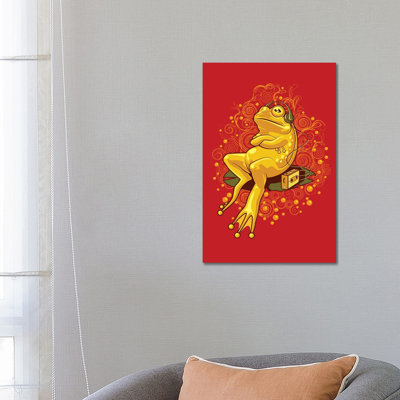 Froggie On Relax Mode by Adam Lawless - Wrapped Canvas Gallery-Wrapped Canvas Giclée