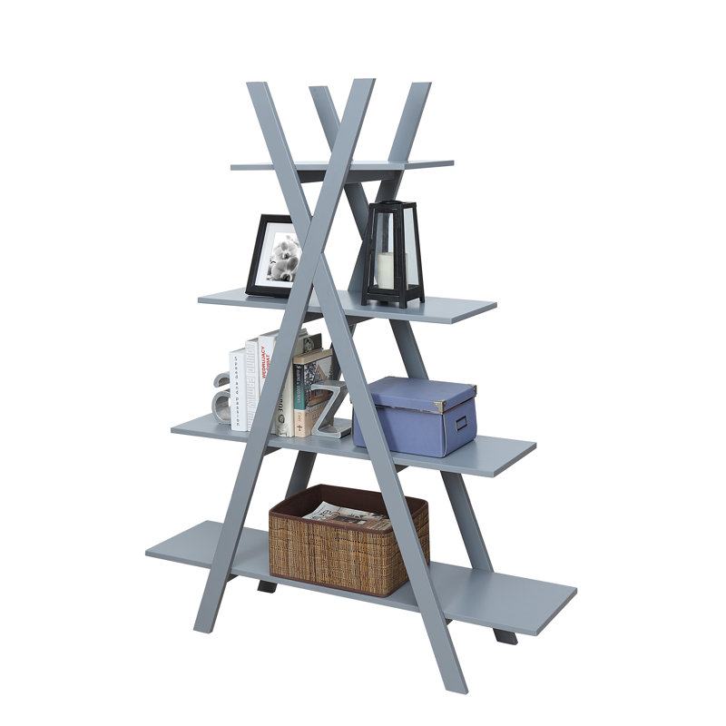 Darek Ladder Bookcase, Grey