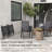 Set of 4 Stackable Patio Folding Sling Chairs with Armrests, No Assembly-1990798915