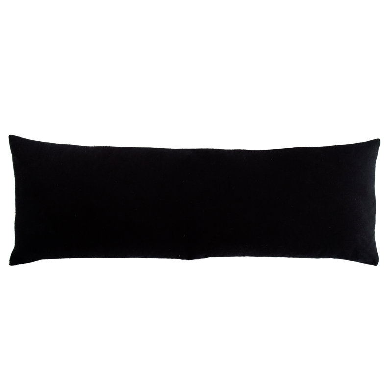 Saxon Stripe Cotton Lumbar Pillow, 14" x 40", Polyfill