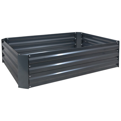 Ippolito Rectangular Galvanized Steel Raised Garden Bed