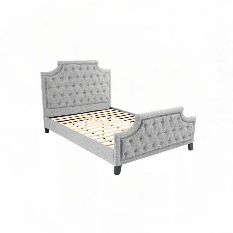 Upholstered Bed wth 37"Tall Headboard