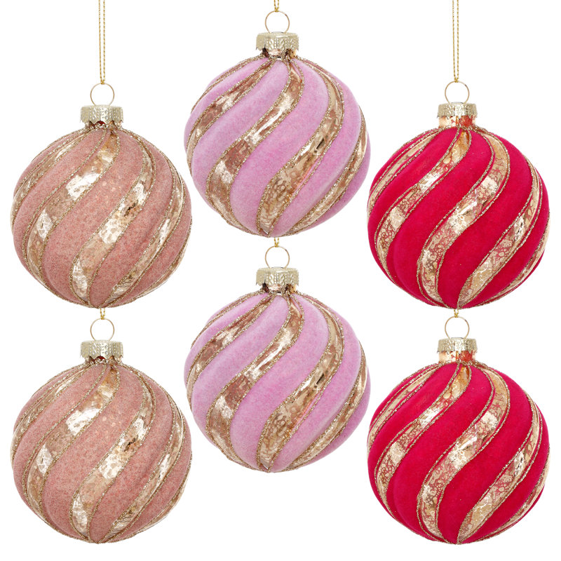 Glitter Swirl Ornament, 3 Inches