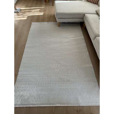 Tapis en coton Tilina avec envers antidérapant