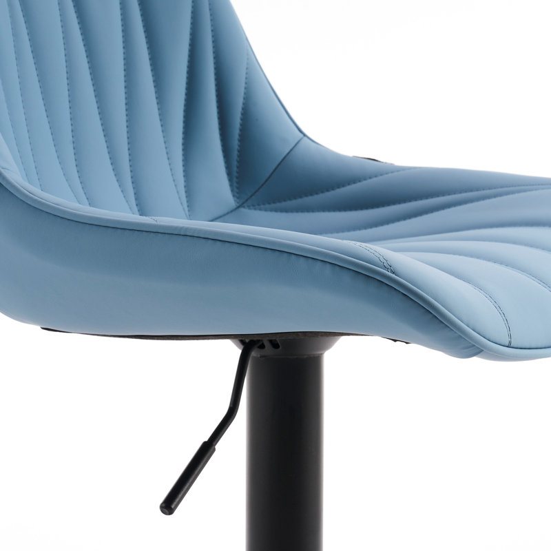Tabourets de bar pivotants à hauteur réglable Modern, Bleu