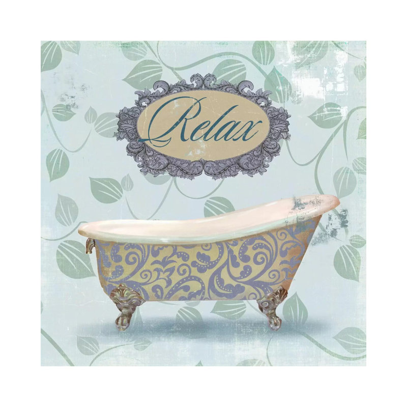 Relax Bath by Drako Fontaine - Wrapped Canvas Gallery-Wrapped Canvas Giclée, 30.48 cm H x 30.48 cm W