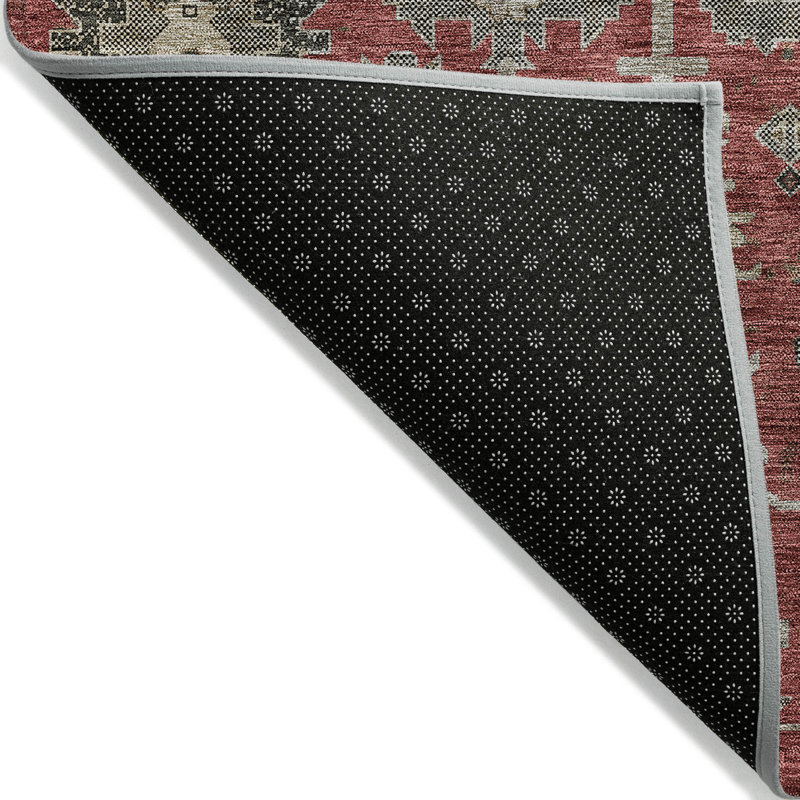Myda Flatweave Washable Oriental Indoor / Outdoor Rug, Rectangle 5' x 7'6"