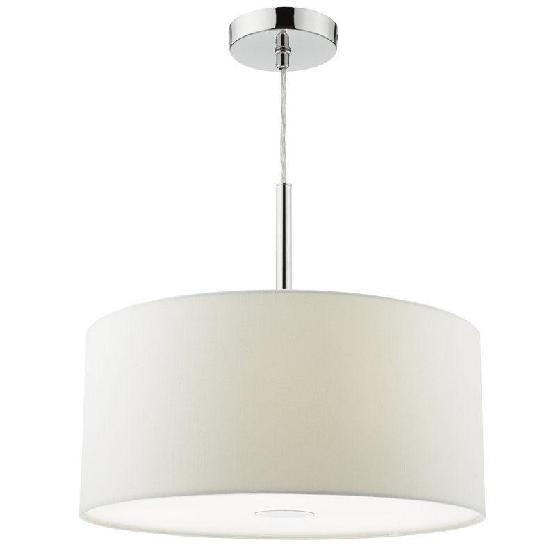 Desiree 3 - Light Drum Pendant, White