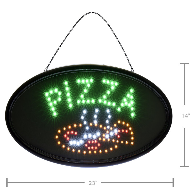 Enseigne del pizza, H 23 po x l 14 po x P 1 po