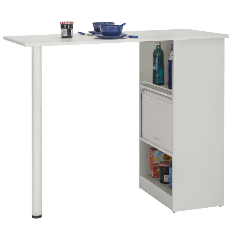 Eoin Wood Kitchen Island, White