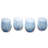 4 Piece 14 Oz Blue Stemless Drinking Glasses