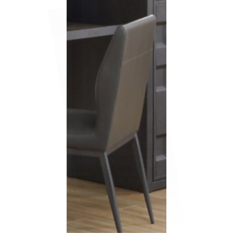 Chaise en cuir synthétique gris Cargo et finition bronze industriel