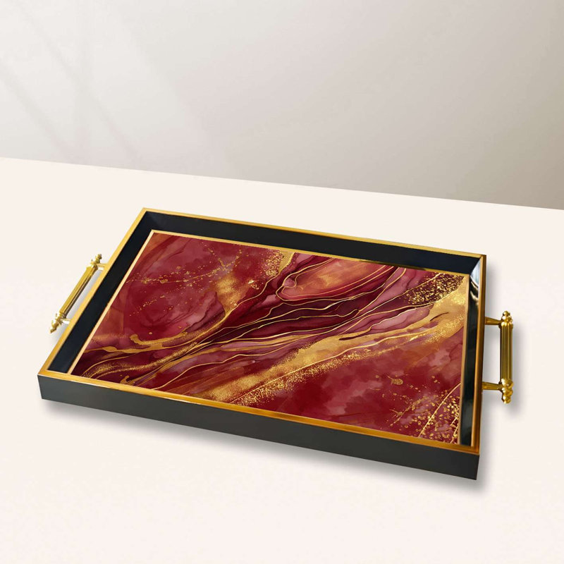 Élégant plateau de service en verre 19,7 x 11,4 x 1,4 pouces | 100% verre de haute qualité | Parfait pour recevoir et servir | Conception élégante et fonctionnelle pour la maison et les fêtes | Durable et facile à nettoyer
