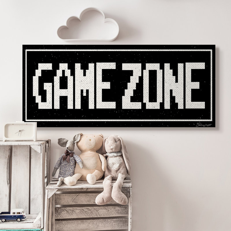 Art de jeu d'arcade de Gambill, Toile tendue, H 20 po x l 48 po x P 1,5 po