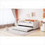 Lit de jour simple en velours beige avec revêtement gigogne