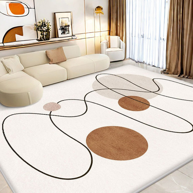 Rectangle Cheriece Area Rug with Non-Slip Backing, Rectangle 4'7" x 6'7"