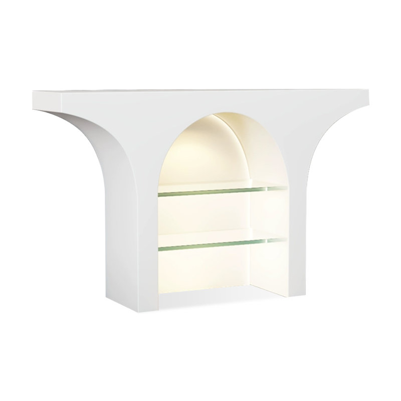 White Manufactured Wood Freestanding Fireplace