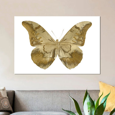 « golden papillon iii », reproduction d’art sur toile