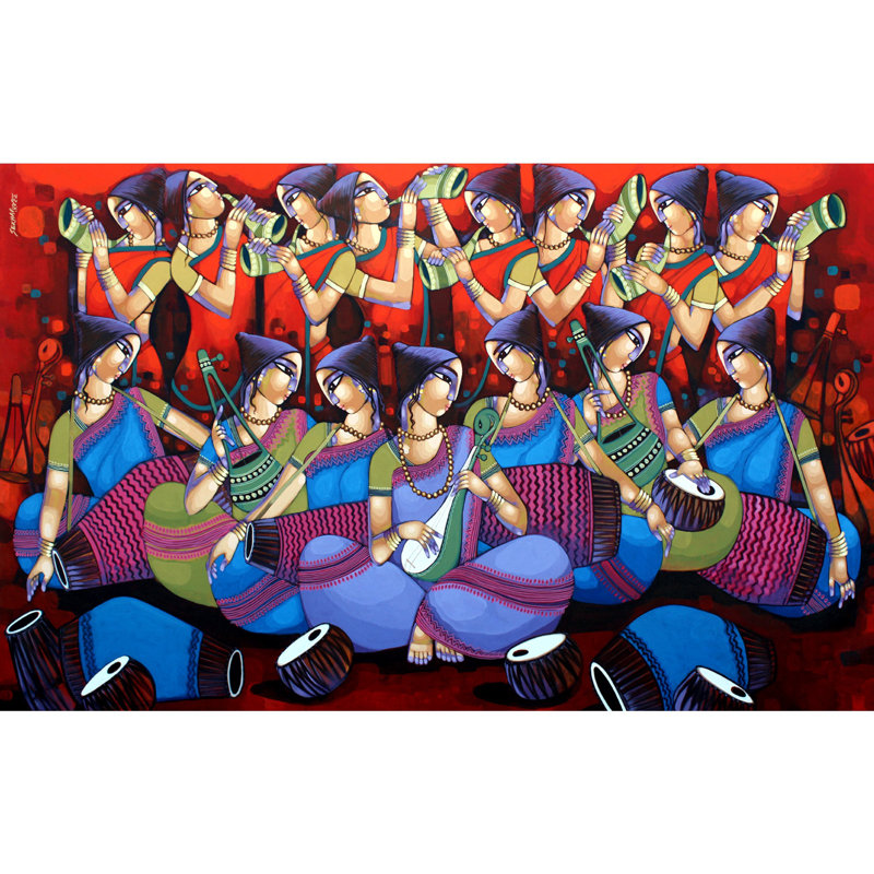 Bengali Tune | Acrylique sur toile | Peinture Sekhar Roy
