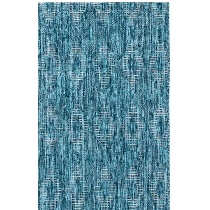 Tapis d'intérieur / extérieur géométrique à vaisselle, Rectangle 2 pi 7 po x 5 pi