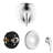 Stainless Steel Shower With Adjustable Height Hand - Muscle Pain Relief 2-Shower Head System 59" Hose & Handheld Extended Reach-124646457