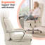 Chaise de bureau en velours avec repose-pieds rétractable, chaise de travail pivotante et réglable-1576203720
