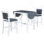 Ensemble de table de salle à manger à hauteur de comptoir en bois 3 pièces avec 2 chaises rembourrées pour petite place-1905237525-1905237526