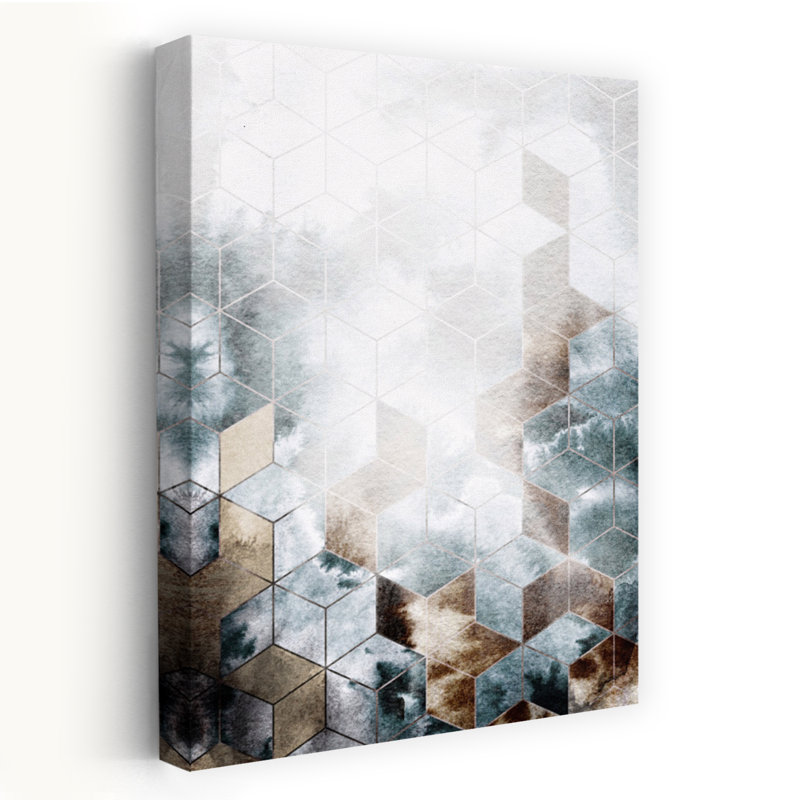 Cubes Magic, art abstrait contemporain, H 24 po x l 16 po