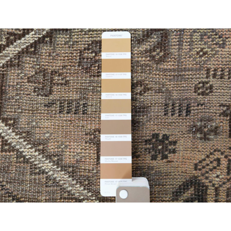 Mitjans One-of-a-Kind Rectangle 4'8" X 7'7" 1960s Wool Area Rug in Brown