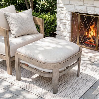 Repose-pieds de patio en aluminium avec coussins Harmonti