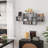 Black Wooden Square Floating Cube Wall Shelves - 3 Box Mounted Rectangle Bookcase for Storage and Display - Modern Decorative Intersecting Shelves for Living Room, Bedroom Decor-280852674