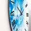Rose et encre bleue, art liquide - horloge murale moderne-1765439619