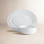 Everyday White Beaded 2-Piece Serving Bowl and Platter Set