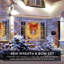 Couronne de Noël pré-éclairée-416185387