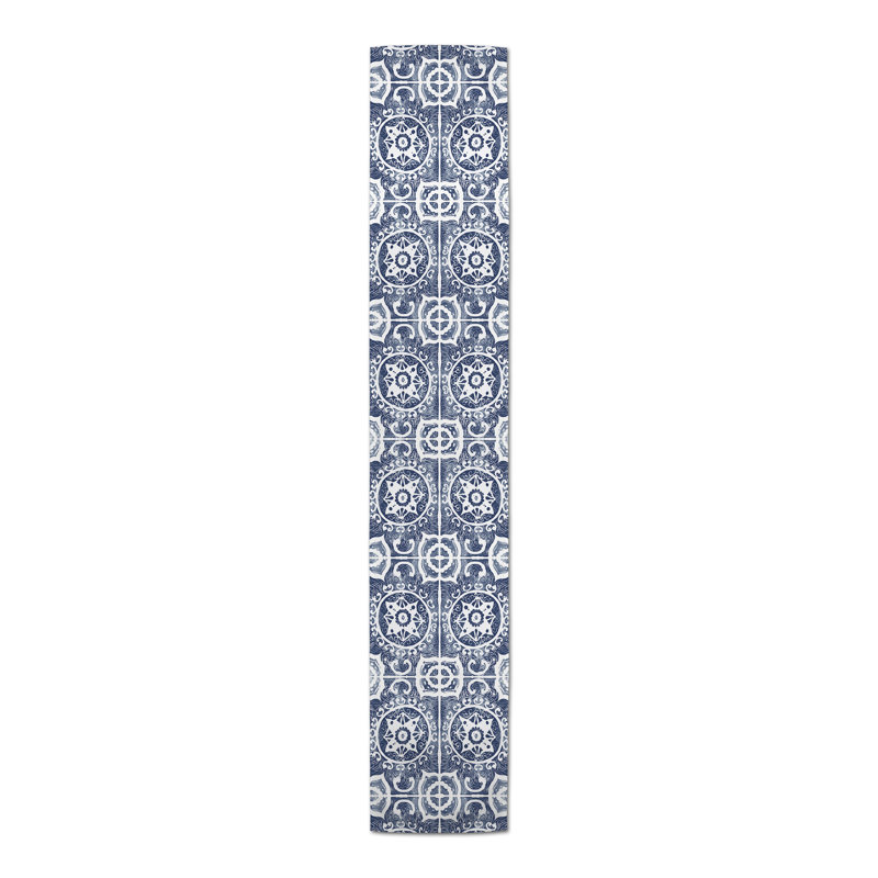 Chemin de table Berlene, 72 po x 16 po, Bleu marine