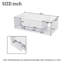 Table basse Aroa moderne ultrabrillante avec lumières DEL, panneaux de verre et rangement ouvert-128835472