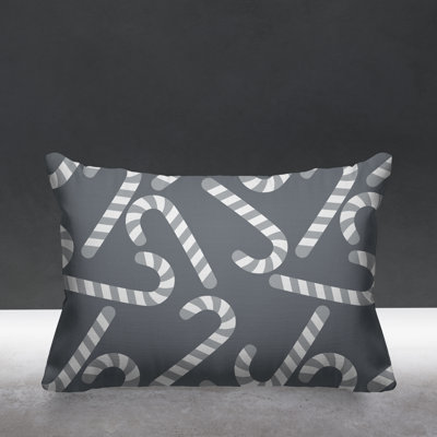 Striped Outdoor Reversible Throw Pillow