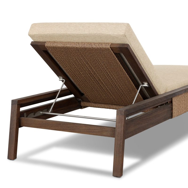 Brio Outdoor Teak Chaise Lounge