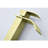 Brushed Gold Bathroom Sink Faucet With A Majestic Waterfall Spout - Single Handle, Stainless Steel For An Impressive In Enchanting Handle Magical Ambiance, Crafted-121628301