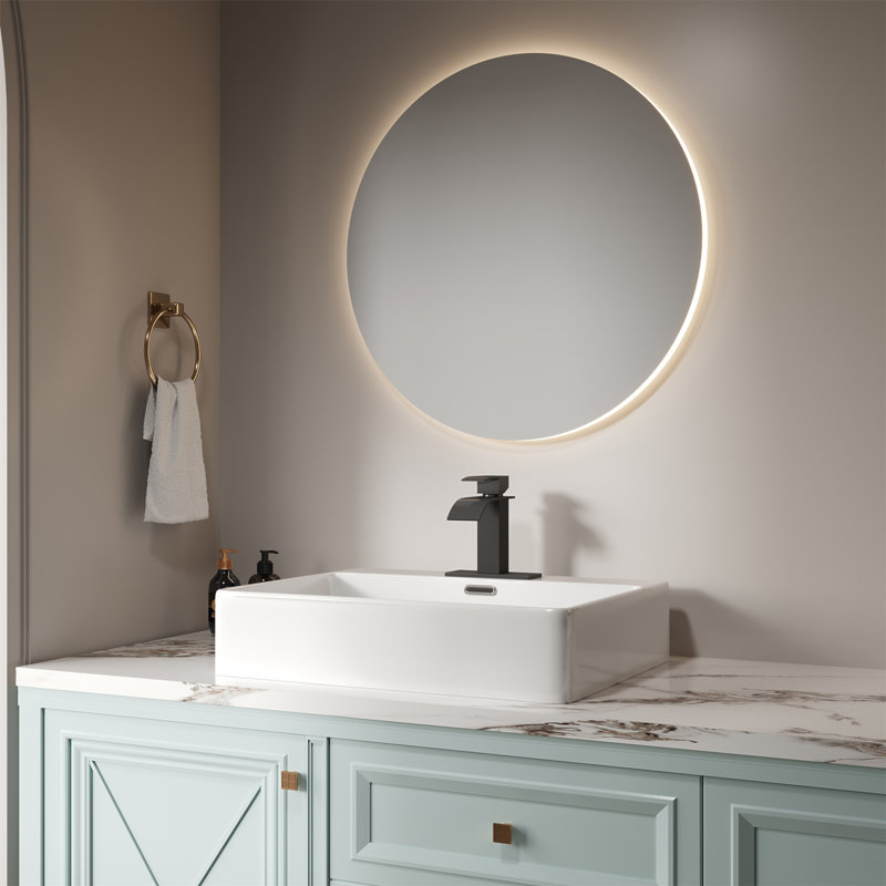 Robinet de lavabo pour salle de bain à poignée simple 6 "certifié CUPC Harlow, Noir mat