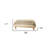 38" Cream Wool and Brown Ottoman