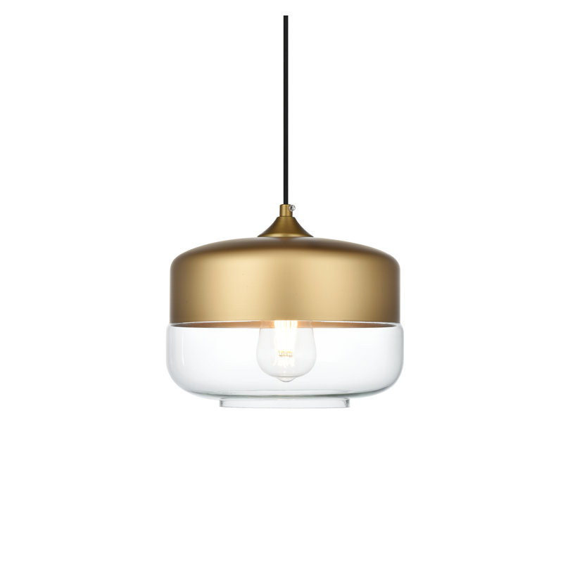 Chamberland 1 - Light Single Pendant, Gold, 8.7" H x 9.8" W x 9.8 D