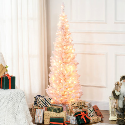 160 sapins de Noël avec 160 lumières DEL blanches chaudes et 294 pointes enneigées, H 59,1 po et h 59,1 po
