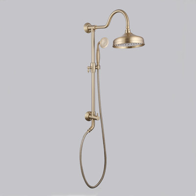 Dual Shower Head 1.8 GPM with Slide Bar (Valve Not Included)